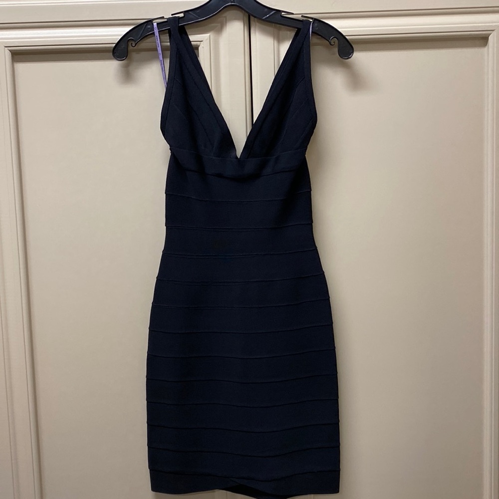 Black Herve Leger bandage bodycon dress size XS. Never wore, like new!